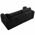 thumbnail image 4 of Lunale 86" Boneless Sofa, 3-Seater Corduroy Cloud Couch, Modern Living Room Sofa, Black, 4 of 5