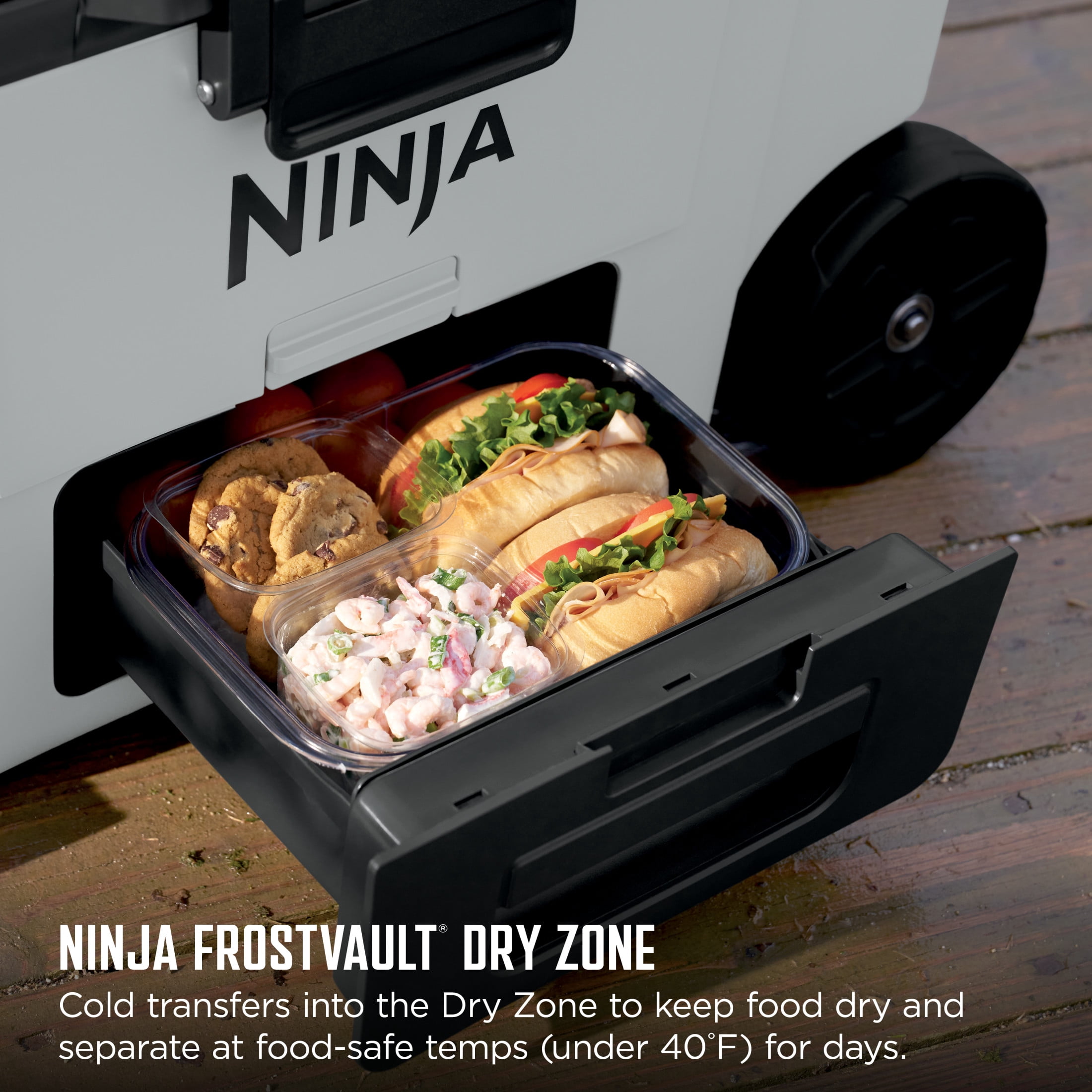 Ninja FrostVault 45-Qt Wheeled Cooler with Cold Dry Zone