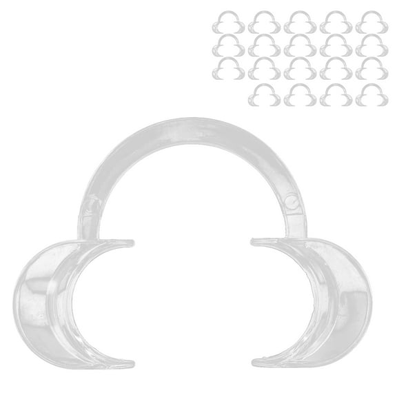 20pcs Transparent C‑Shape Mouth Opener,Lip Cheek Retractor,Disposable Lip Cheek Retractor C-Shape Intraoral Cheek Lip Mouth Retractor Opener Dental Teeth Tool[S]