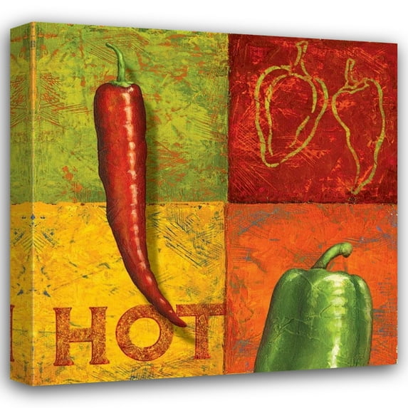 Delphine Corbin 15x15 Gallery Wrapped Canvas Wall Art Titled - Chili III