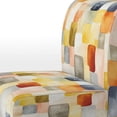 thumbnail image 4 of Designart "Neutral Colors Strip Cubes Pattern" Upholstered Modern & Contemporary Accent Chair and Modern Midcentury Arm Chair - Multiple Color & Pattern, 4 of 7