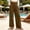 Brown, variant on Sevevn Women's Soft Thick Vertical Rib Wide Leg Casual Pants High Waist Pleated Design With Side Pockets Fall Daily Wear Pants