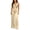 Beige, variant on Womens Jumpsuits Solid Sleeveless Crew Neck Cowl Neck Wide Leg Elegant Long Rompers