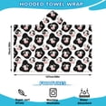 thumbnail image 2 of White Cow Black Spot Pattern (8) Hooded Bath Towel，50"x30" for Ages 3 To 12 Kids, Quick Dry Lightweight Soft Microfiber Hood Beach Towel Cover Up for Kids, 2 of 7