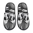 thumbnail image 1 of Balery Psychedelic Skull Illusion Art Pantuflas de Casa de Felpa Silenciosas con Diseño Estampado, Zapatillas Cómodas Antideslizantes de Algodón para Interior-Large, 1 of 8