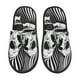 thumbnail image 1 of Balery Psychedelic Skull Illusion Art Pantuflas de Casa de Felpa Silenciosas con Diseño Estampado, Zapatillas Cómodas Antideslizantes de Algodón para Interior-Medium, 1 of 8