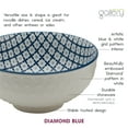 thumbnail image 4 of Tabletops Gallery 6.5" White Embossed Diamond Blue Pattern Stoneware Ramen Noodle Bowls, Set of 2, 4 of 7