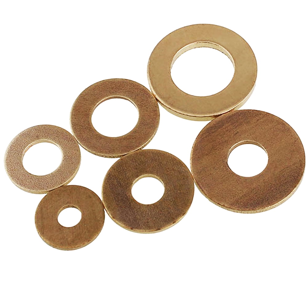 (30 Pieces) Brass Flat Washers, M5x14x1mm