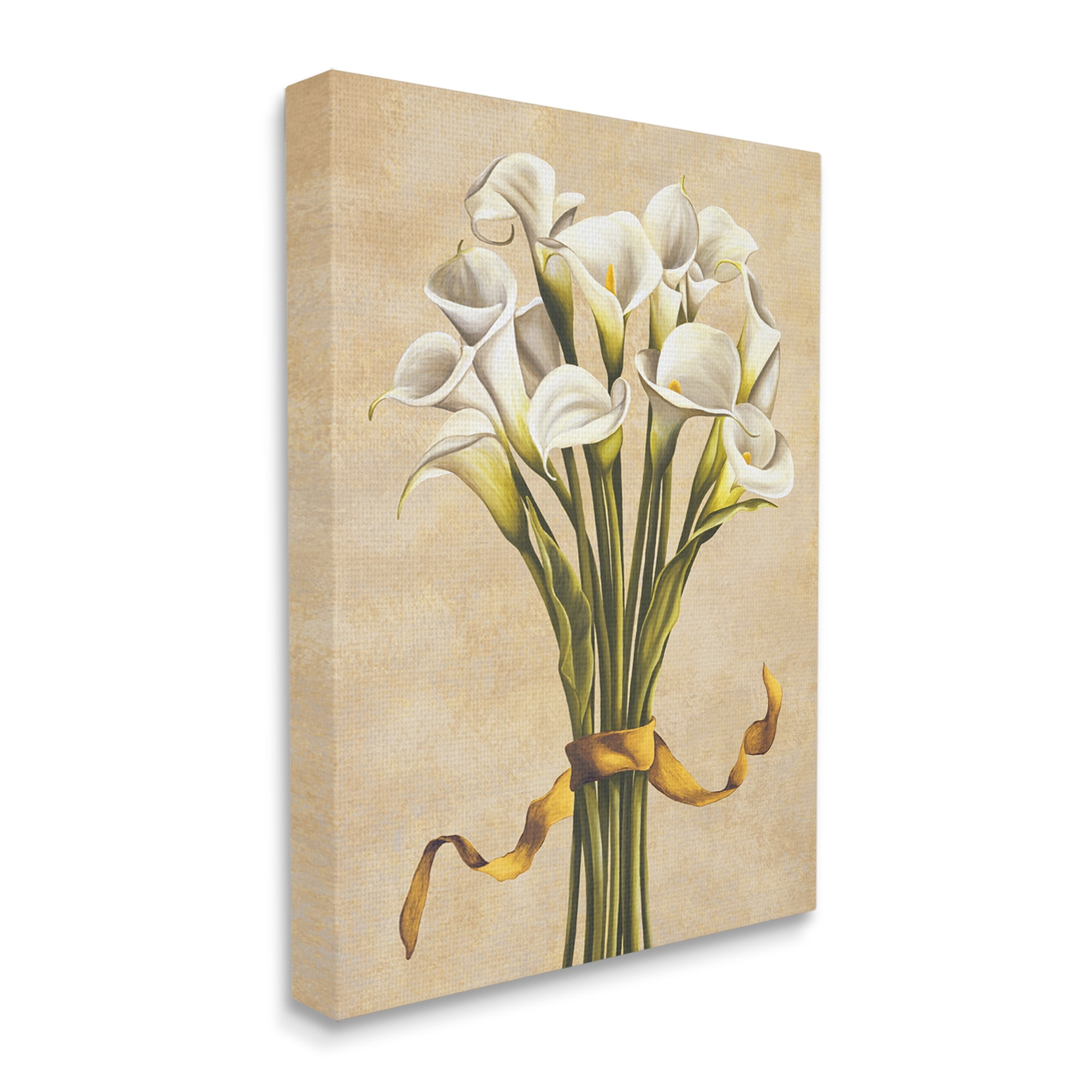 Stupell Industries Vintage Calla Lilies Botanical & Floral Painting Gallery Wrapped Canvas Art Print Wall Art, 30 x 40