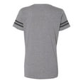 thumbnail image 4 of Fine Jersey V-Neck Short Sleeve Footbal T-Shirt for Women , Granite Heather/ Vintage Smoke , 2XL, 4 of 6