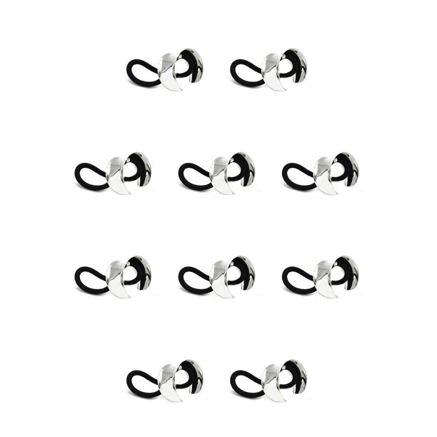 Guardurnaity Hair Bands Alta elasticidad Estilo simple Elástico Ajustable Decorativo Cola de caballo Anillo Plata sin costuras Type1 NO1 Guardurnaity CBP234350