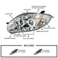 thumbnail image 3 of Spec-D Tuning LED Chrome Dual Halo Projector Headlights Compatible with 2006-2012 Mitsubishi Eclipse, Left + Right Pair Headlamps Assembly, 3 of 5