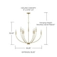 thumbnail image 3 of Capital Lighting 452191 Ansley 9 Light 35" Wide Taper Candle Style Chandelier - Nickel, 3 of 7
