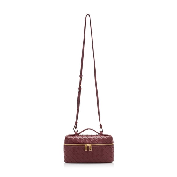 Women's Woven Faux Leather Box Crossbody Bag , Hand bag for Daily Use
