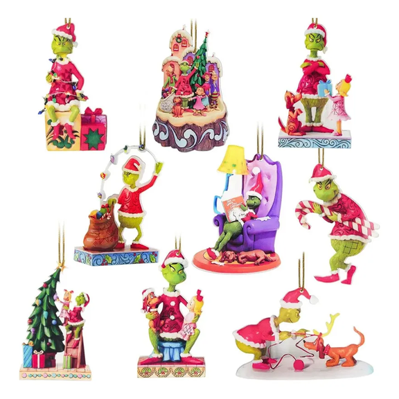 18 Grinch Muñecos Navideno Decoracion Arbol Colgantes Adorno Xterllar multicolor