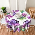thumbnail image 6 of Butterfly Tablecloth, Butterfly Party Table Cloth for Party Decoration, Round 60 Inch, Butterfly Bird Flower Themed Tablecloths for Dinner Kitchen Party Picnic, 6 of 6