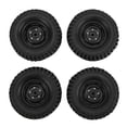 thumbnail image 1 of Estrela 4 neumáticos de goma delanteros y traseros de 1,9 pulgadas y 100 mm con llantas de plástico para SCX10 90046 1/10 RC Crawler, 1 of 8