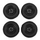 thumbnail image 1 of 4 neumáticos de goma delanteros y traseros de 1,9 pulgadas y 100 mm con llantas de plástico para SCX10 90046 1/10 RC Crawler, 1 of 8