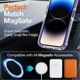 thumbnail image 2 of Dteck Magnetic Case for iPhone 14, Compatible with MagSafe, Clear Slim Crystal Transparent Cover Shockproof Bumper Case for iPhone 14,White, 2 of 6