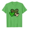 thumbnail image 3 of Womens Short Sleeve Tops Dgankt Women's St. Patrick's Day Short Sleeve T-Shirt Letter Printed Solid Color Tops Short Sleeve Crew Neck Tops, 3 of 5