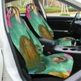 thumbnail image 5 of Tropical Turtle Floral Print Set of 2Pcs Car Seat Covers Easy Clean Automobile Seat Protector Car Interior Accessories, 5 of 6