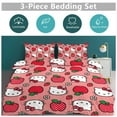 thumbnail image 5 of Hello Kitty Duvet Cover Set 3-Piece Bedding Set Soft Warm And Comfortable Soft Bed Set with 1 Duvet Cover And 2 Pillowcases for Bedroom All Season 79"x90", 5 of 7