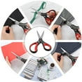 thumbnail image 5 of LIVINGO 8" Titanium Non-Stick Scissors, All Purpose for Office, 2 Pack Red Black, 5 of 6