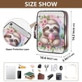 thumbnail image 3 of Haosy Accordion File Organizer Zipper Binder 500 Sheet 6-Tab Expanding File Folder Multi-Pocket 1.2 Inch 3 Ring Cute Sloth with Ice Cream, 3 of 7