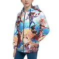 thumbnail image 2 of Genshin Impact Youth Sweatshirt 3D Printed Hoodie Activewear Teenager Winter Full-Zip Drawstring Jacket Coats Active Pullover Hooded Blouse For Boys Girls Large, 2 of 8