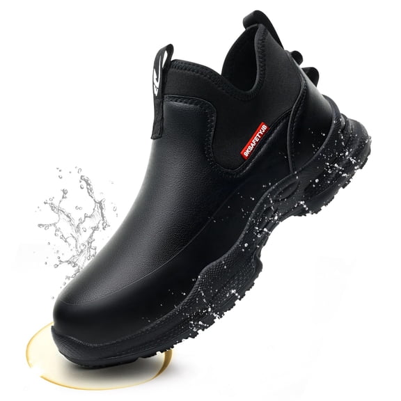 Fadezar Men's Non Slip Work Shoes Waterproof Oilproof Slip Resistant Shoes for Chef Restaurant