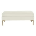 thumbnail image 4 of OSP Home Furnishings Burlington Bench in Linen Fabric with Coated Gold Legs, 4 of 4