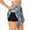Black, variant on Blue Paisley Pattern Vintage for Double-layer Running Short for Women, Perfect for Gym, Tennis, and More, Featuring a Convenient Pocket-XX-Large