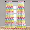 thumbnail image 5 of Ambesonne Horses Curtains, Rainbow Color Giddy, Pair of 28"x95", Multicolor, 5 of 5