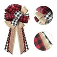 thumbnail image 7 of Christmas Tree Topper, Rustic Buffalo Plaid Decorative Bow for Holiday Décor, 7 of 7