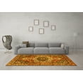 thumbnail image 3 of Ahgly Company Machine Washable Indoor Rectangle Medallion Yellow Traditional Area Rugs, 2' x 4', 3 of 4