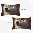 thumbnail image 2 of Lsque Regal Shiba Inu Pattern Pillow Case – Soft & Cozy Throw Pillow Cover, Hypoallergenic Cushion Case for Sleeping Women with Envelope Closure-20"x30", 2 of 6