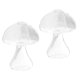 thumbnail image 3 of Mushroom Shaped Glass Vase 2Pcs Decorative Item Creative Design For Home Decoration Transparent Floral Arrangement, 3 of 5