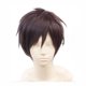 thumbnail image 1 of Peluca sintética para cosplay Anime Eren Jaeger, color marrón oscuro, 1 of 4