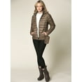 thumbnail image 5 of Made by Johnny Women's Ultra Light Weight Packable Down Jacket with Removable Hoodie S TAUPE, 5 of 6