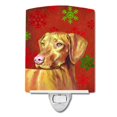 thumbnail image 1 of Caroline'S Treasures Lh9325Cnl Vizsla Copos De Nieve Rojos Y Verdes Vacaciones Navidad Luz Nocturna De Cerámica Compacta Con Certificación Ul Ideal Para Dormitorio, Baño, Guardería, Pasillo, Cocina, 6, 1 of 1