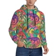 thumbnail image 2 of Lsque Colorful Dinosaur Pattern Casual Men's Hoodie,Hooded Sweatshirt with Kangaroo Pocket,Pullover Hoodie-4X-Large, 2 of 7