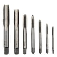 thumbnail image 1 of 7pc M3-M12 Hand Tap Square Shank Pointed Straight Groove Thread Tapping Internal Thread Tapping Tool Set 7pc hand tap set, 1 of 5