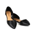 thumbnail image 4 of Breckelle AH18-Dolley-22 Women Leatherette Pointy Toe D'Orsay Ballet Flat, 4 of 5
