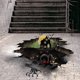thumbnail image 4 of 2 uds 3D Smashing Halloween suelo pared techo pegatina miedo Skul Rojo Verde, 4 of 5