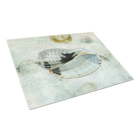

Caroline s Treasures Shells Glass Cutting Board Large