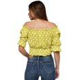 thumbnail image 3 of Crop top campesino, modelo 0614 (Verde) verde M Roman Fashion Crop top 0614, 3 of 5