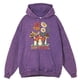 thumbnail image 4 of Sudadera con capucha para hombre estilo hip hop, 100 % algodón, de gran tamaño, holgada, con estampado retro desgastado, Let The Good Times Roll Mushroom Flower, 4 of 4