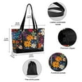 thumbnail image 2 of FORMRS Laptop Tote Bag for Women with 15.6" Computer Compartments Handbag, Bright Colorful Flowers Pattern, 2 of 7