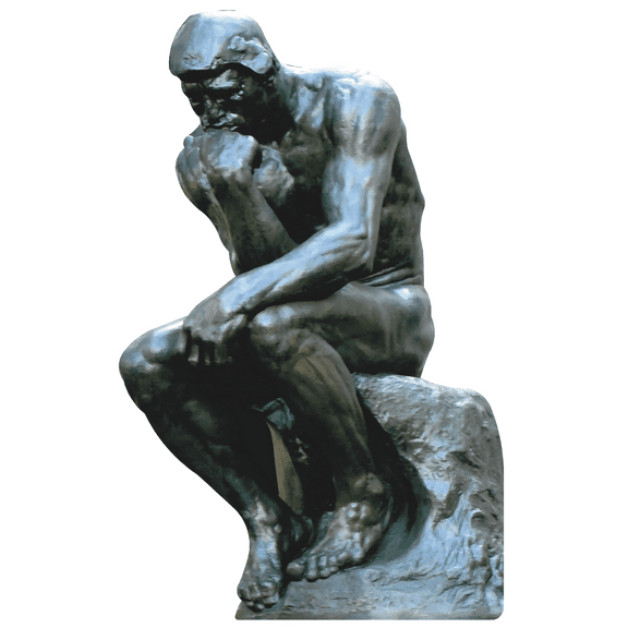 The Thinker Le Penseur Philosophy Auguste Rodin Sculpture Cardboard Cutout Standee Standup