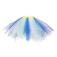 thumbnail image 2 of GPOECD Jupe de Ballet Femmes Femmes Danse Fête Jupe Patchwork Fête Vacances Tutu Jupe de Ballet Jupes pour Dames 03_Blue,m, 2 of 3